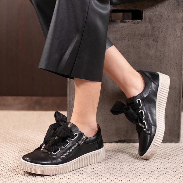 EOS Melbourne Jovi Leather Sneaker Women’s 37 38 39 40 41 42 Black White Shoe
