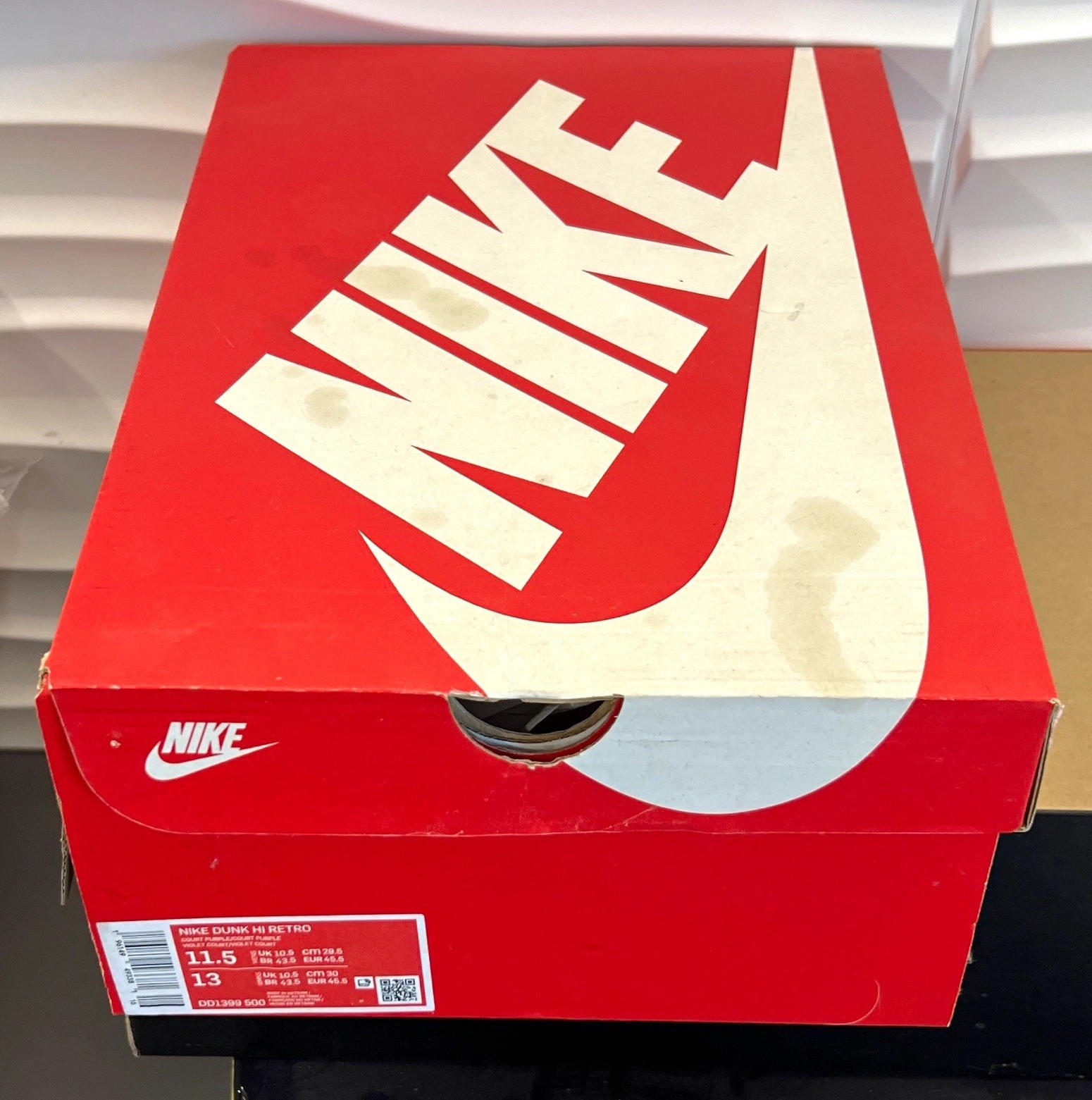 Nike Dunk High Lakers Court Purple/University Gold/White Leather DD1399-500