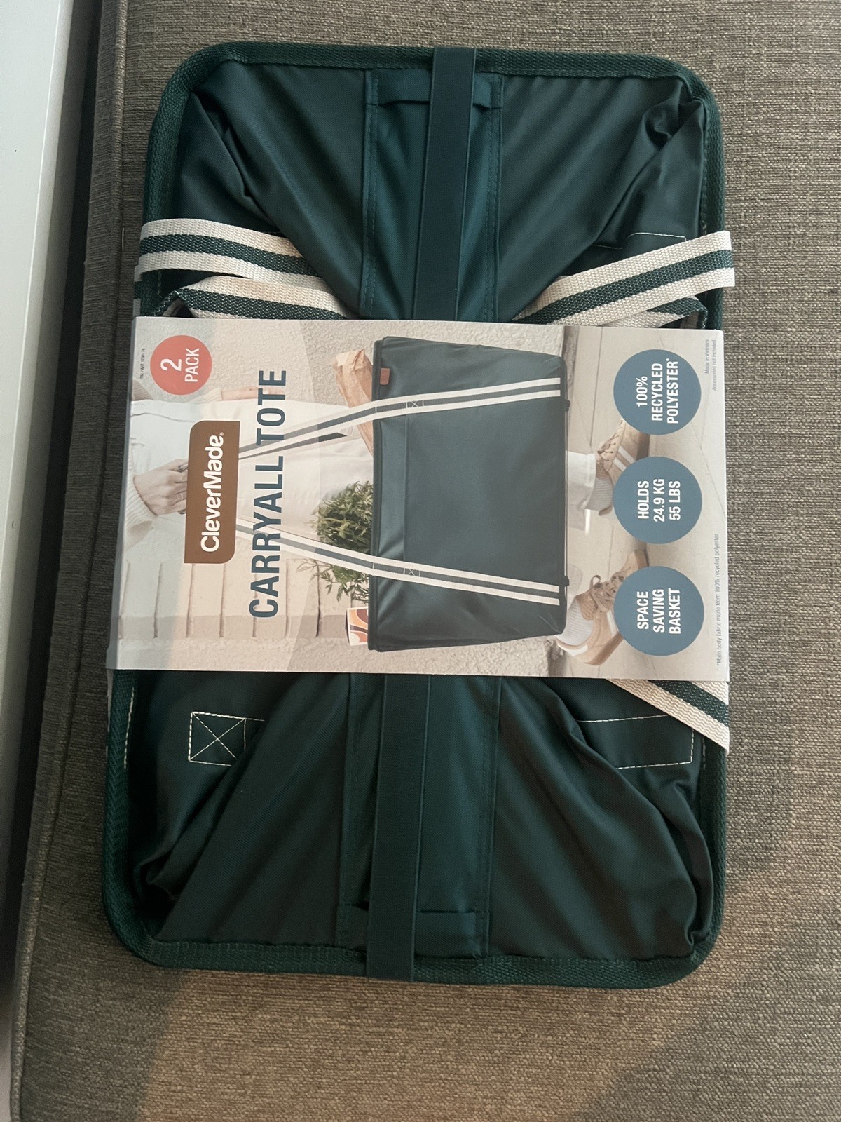 Clevermade Collapsible CarryAll Tote (2 Pack)