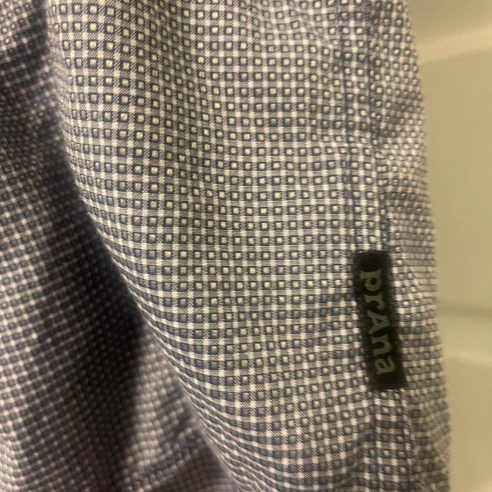 Prana Men’s Grey and Navy Shirt