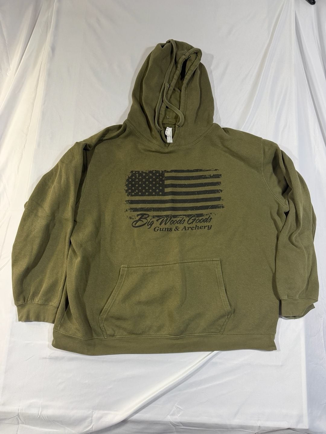 Big Woods Goods Guns & Archery American Flag Pullover Hoodie