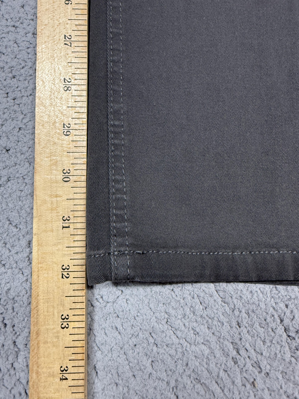 Barbell Apparel Jeans Mens 32×33 Gray Charcoal Wash Straight Leg Stretch Denim