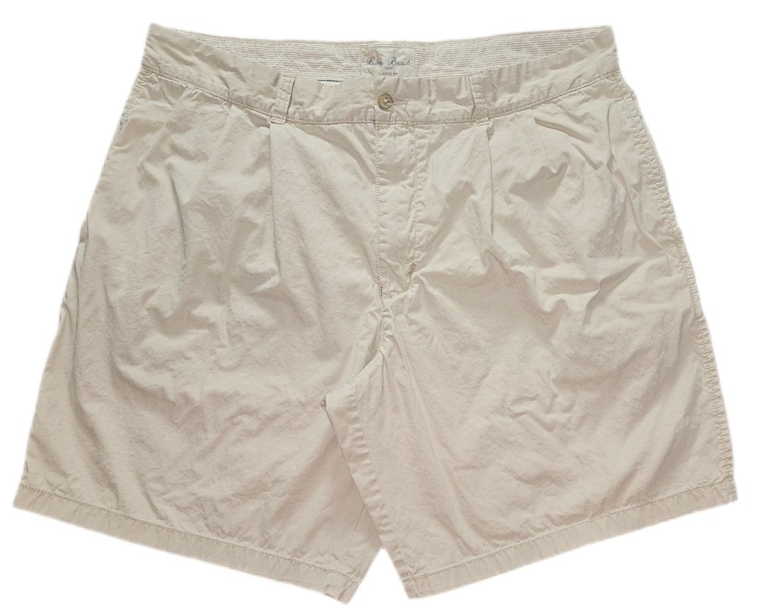 Palm Beach Classic Fit Khaki Chino Shorts Pleated Men’s Size 40