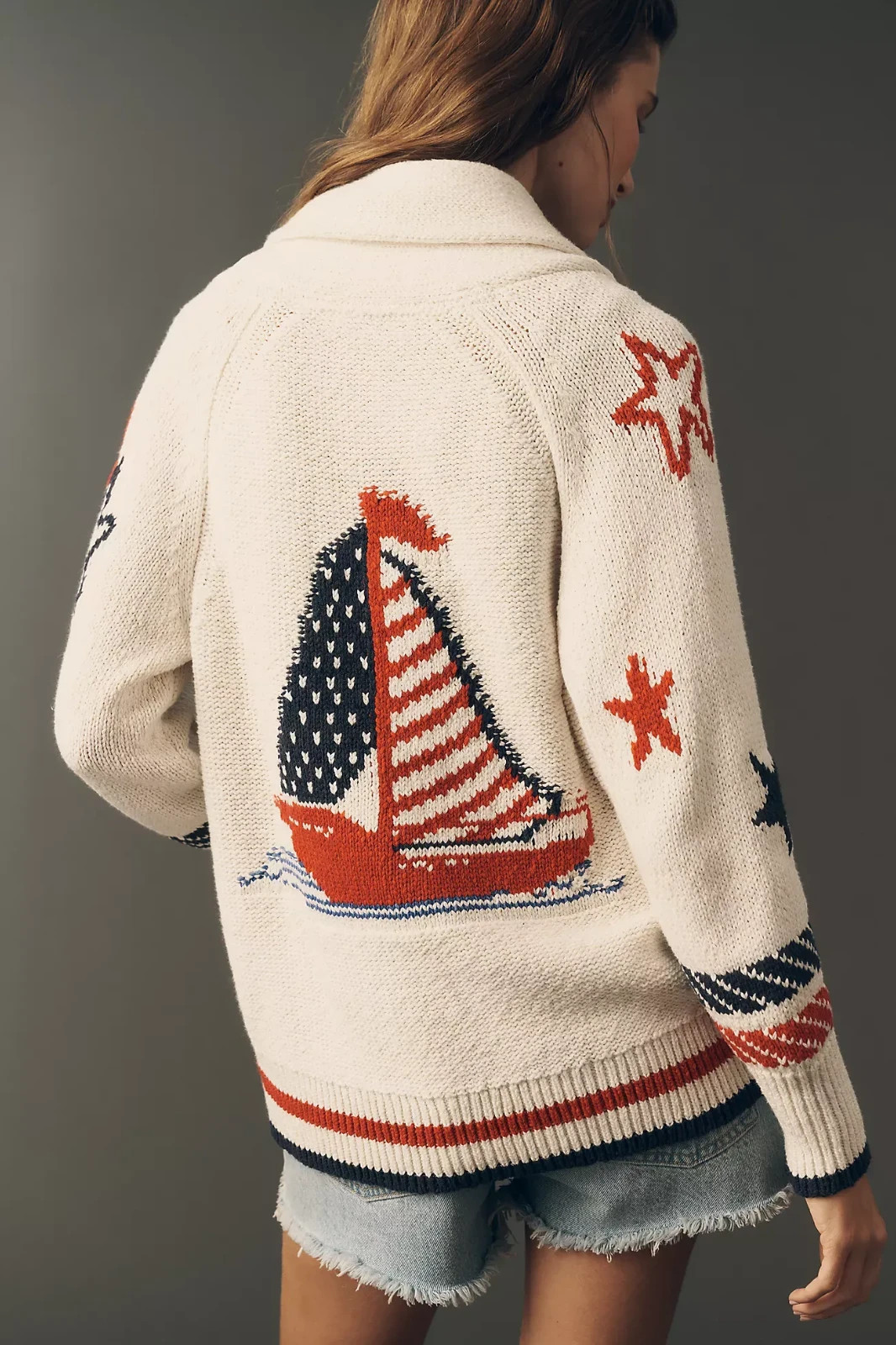 Anthropologie Maeve Sailboat Cardigan
