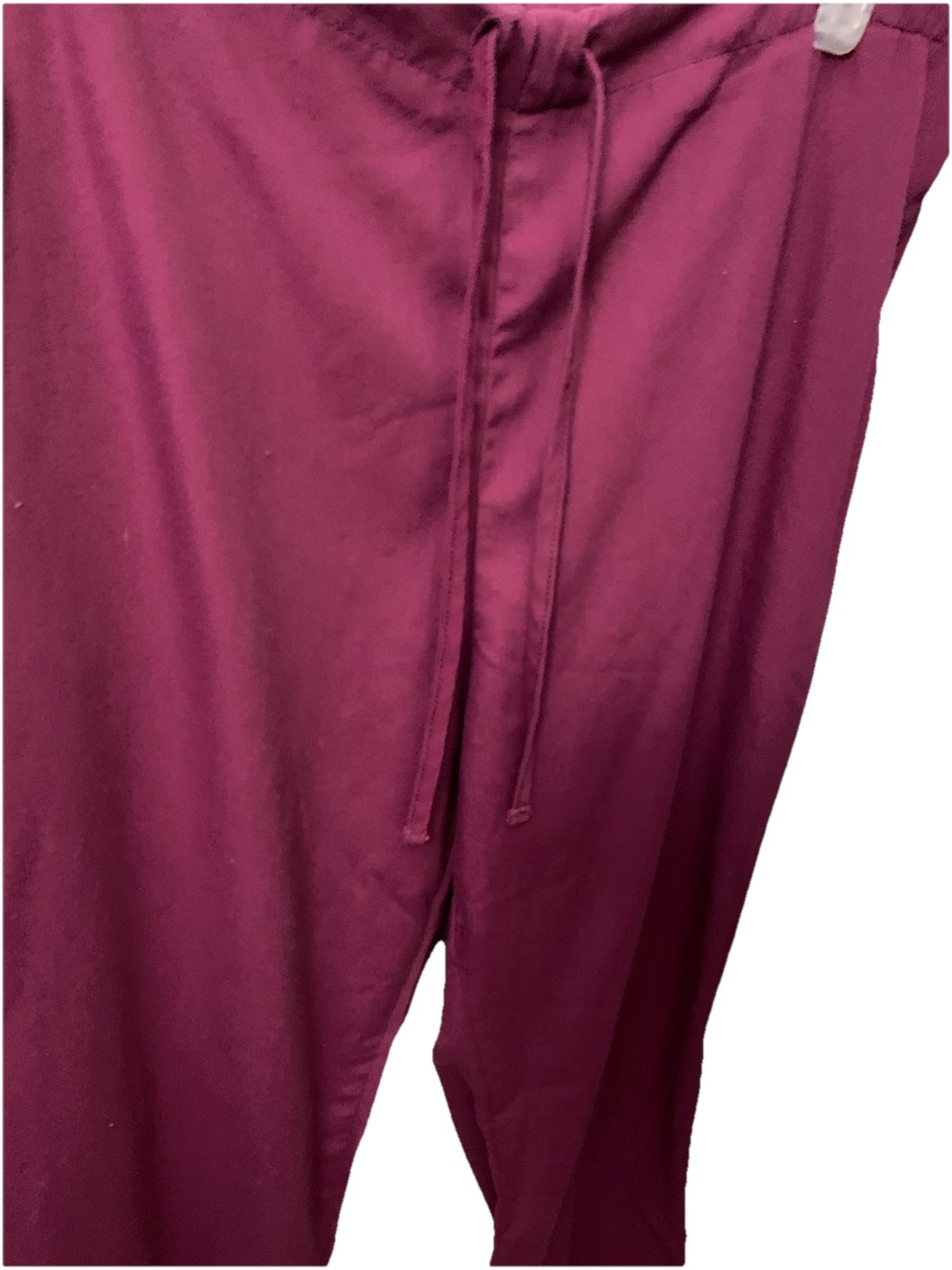 Vital Threads Color Burgundy Scrub Top and Pants Set Short Sleeves M