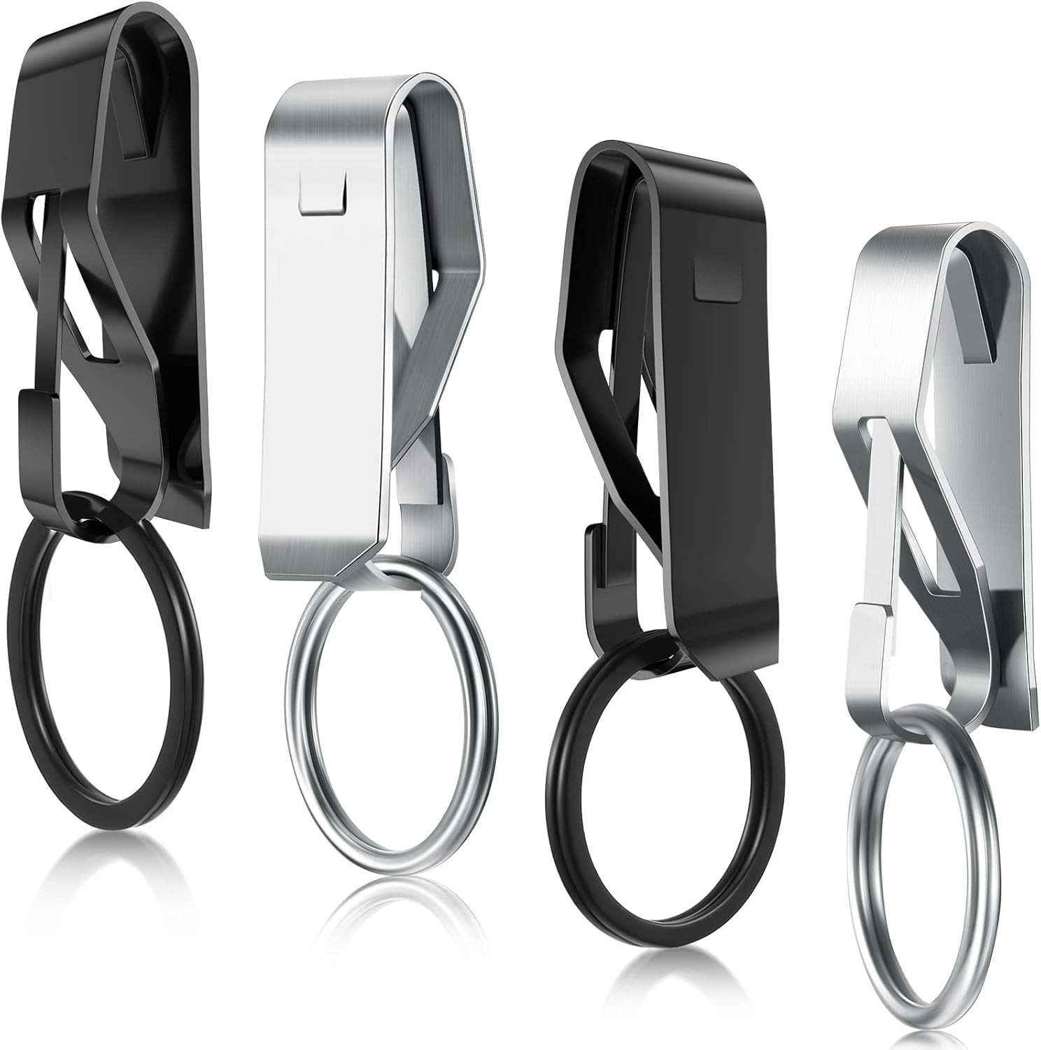 4 Pieces Belt Key Clip Key Holder Belt Security Metal Key Clip for Belt Belt