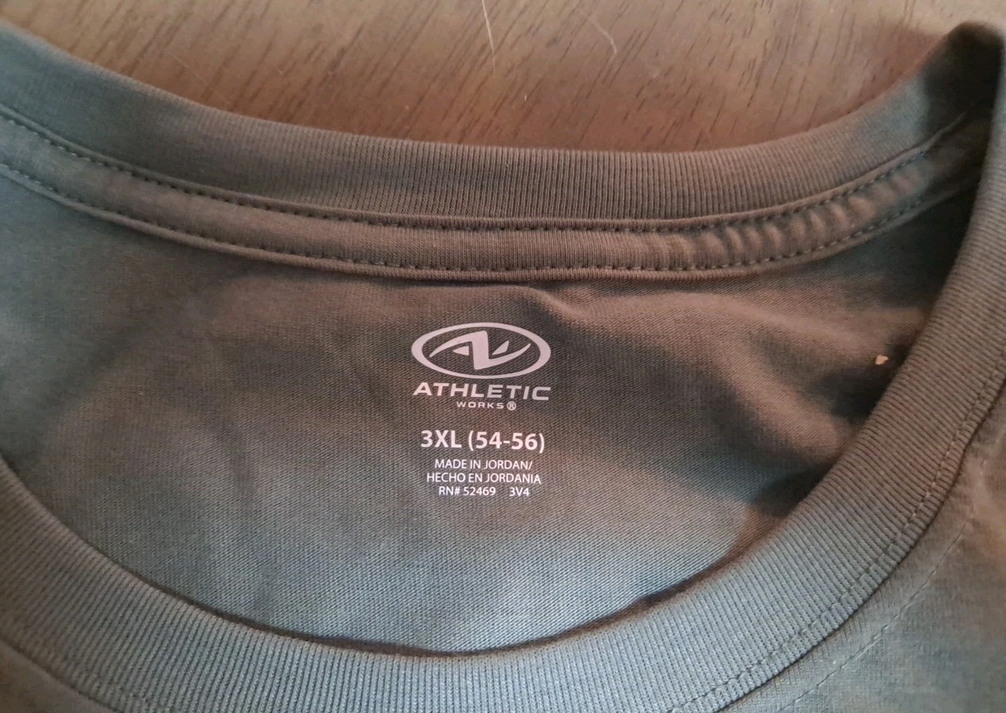 NWT Athletic Works Short Sleeve Moisture Wicking TShirt Flagstone Green Size 3XL