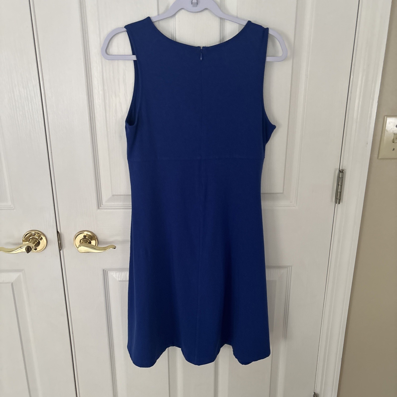 Talbots Medium Petite Royal Blue Knit Dress Sleeveless
