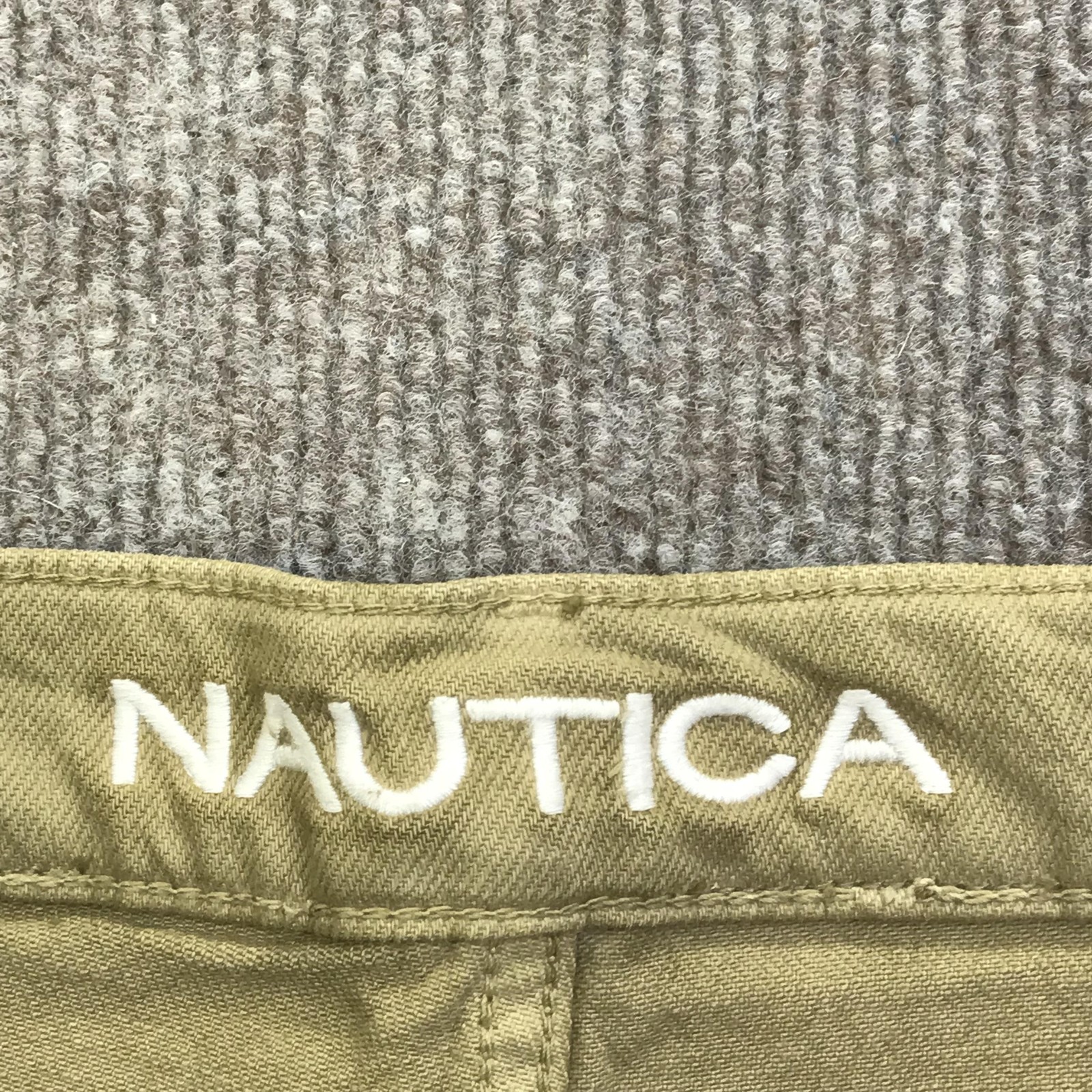New Nautica Vintage Straight Jeans Mens 32×32 Beige Desert Khaki Denim Sample