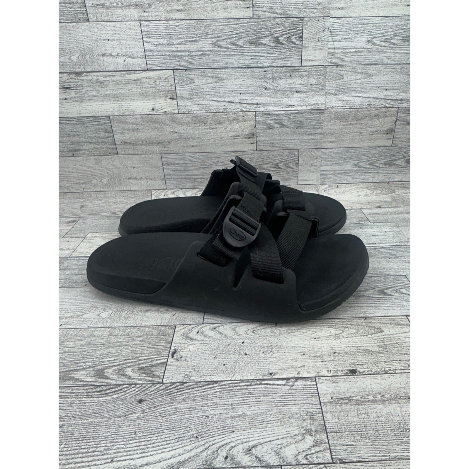 Chaco Chillos Slide Sandals Black Adjustable Z-Strap Sport Recovery Men Sz 10