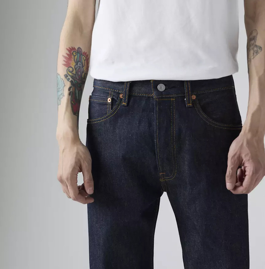 LEVI’S 501® Original Shrink-to-fit™ Men’s Jeans Rigid – Dark Wash – Non Stretch