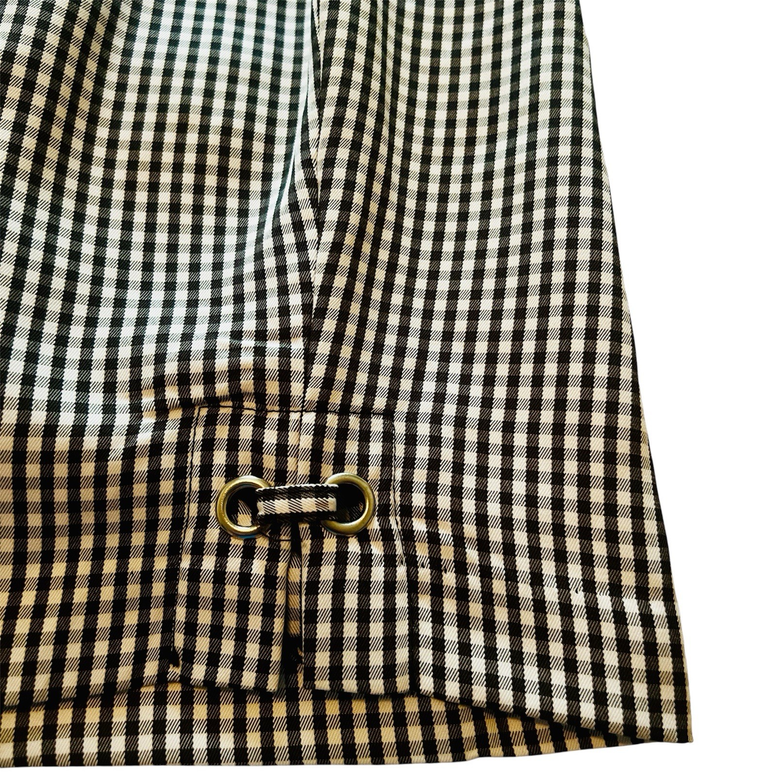 Allison Daley’s Plus Capri Pants Sz 18w Black White Check Pull-up Side Pocket