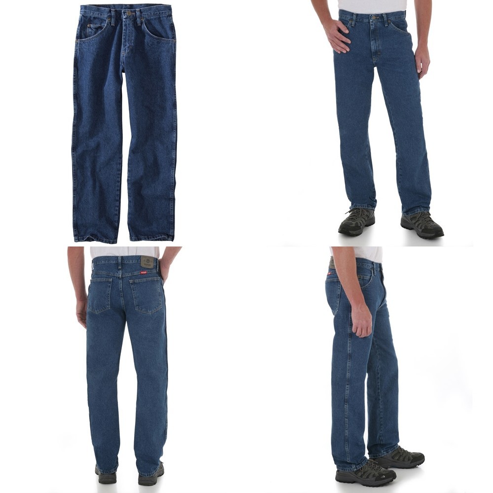 New Wrangler Five Star Regular Fit Jeans Men’s Sizes Five Colors 100% Cotton