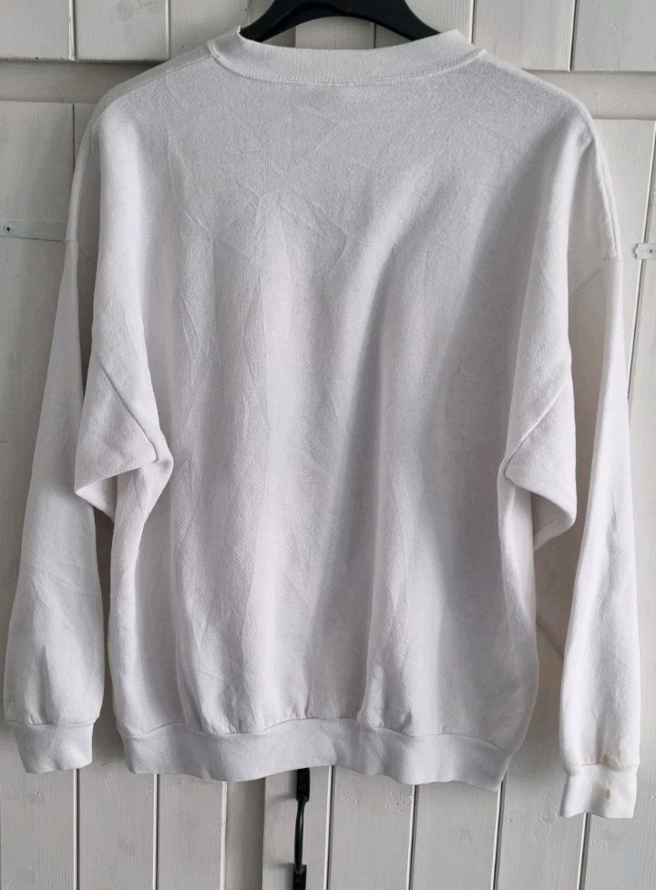 VTG 2000 Super Bowl St Louis Rams White Graphic Crewneck Sweatshirt Sz XL Tultex