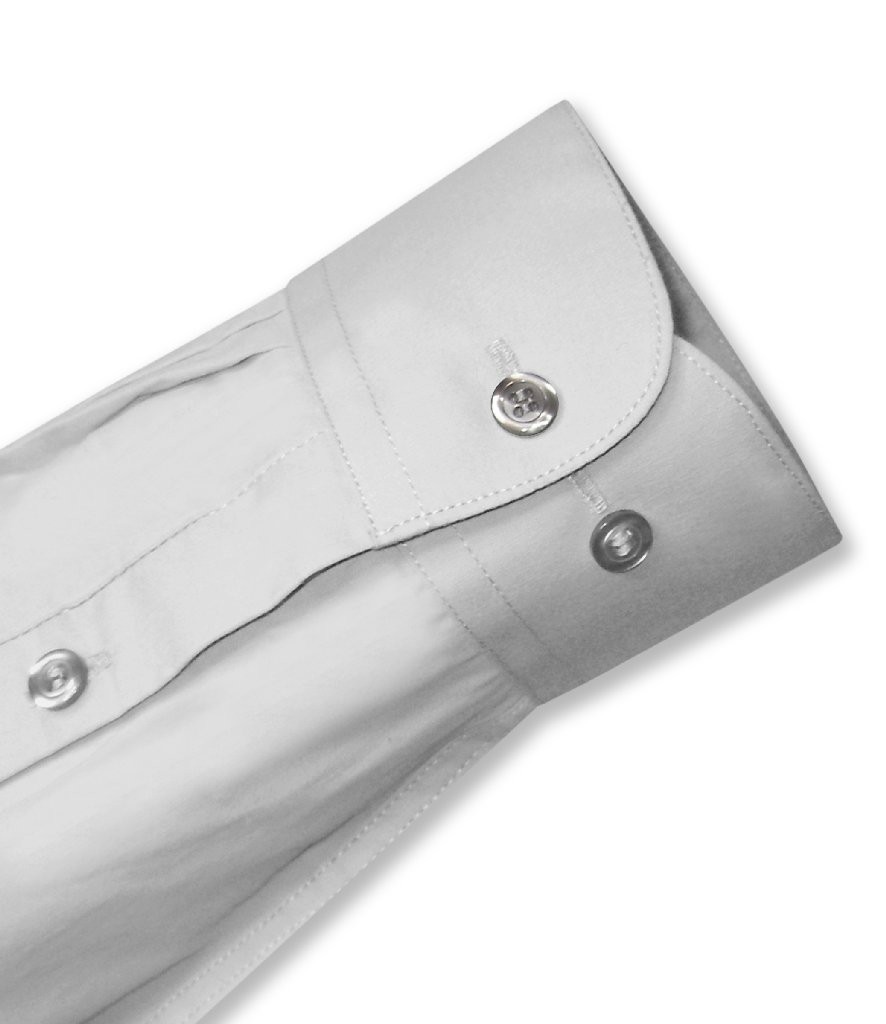 Biagio Mens 100% COTTON Solid SILVER GREY Color Dress Shirt sz 16.5 36/37