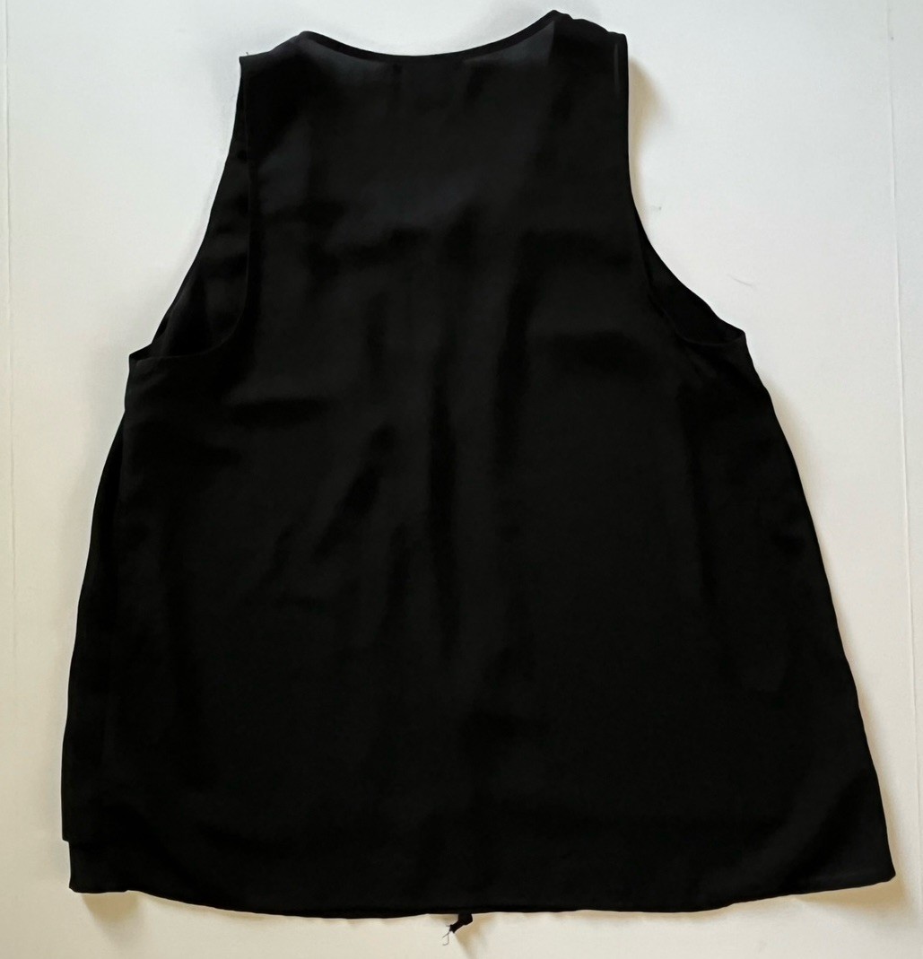 Trouvé Sleeveless Black Top Blouse Shirt Tank Size Small Tie Nordstrom V-Neck