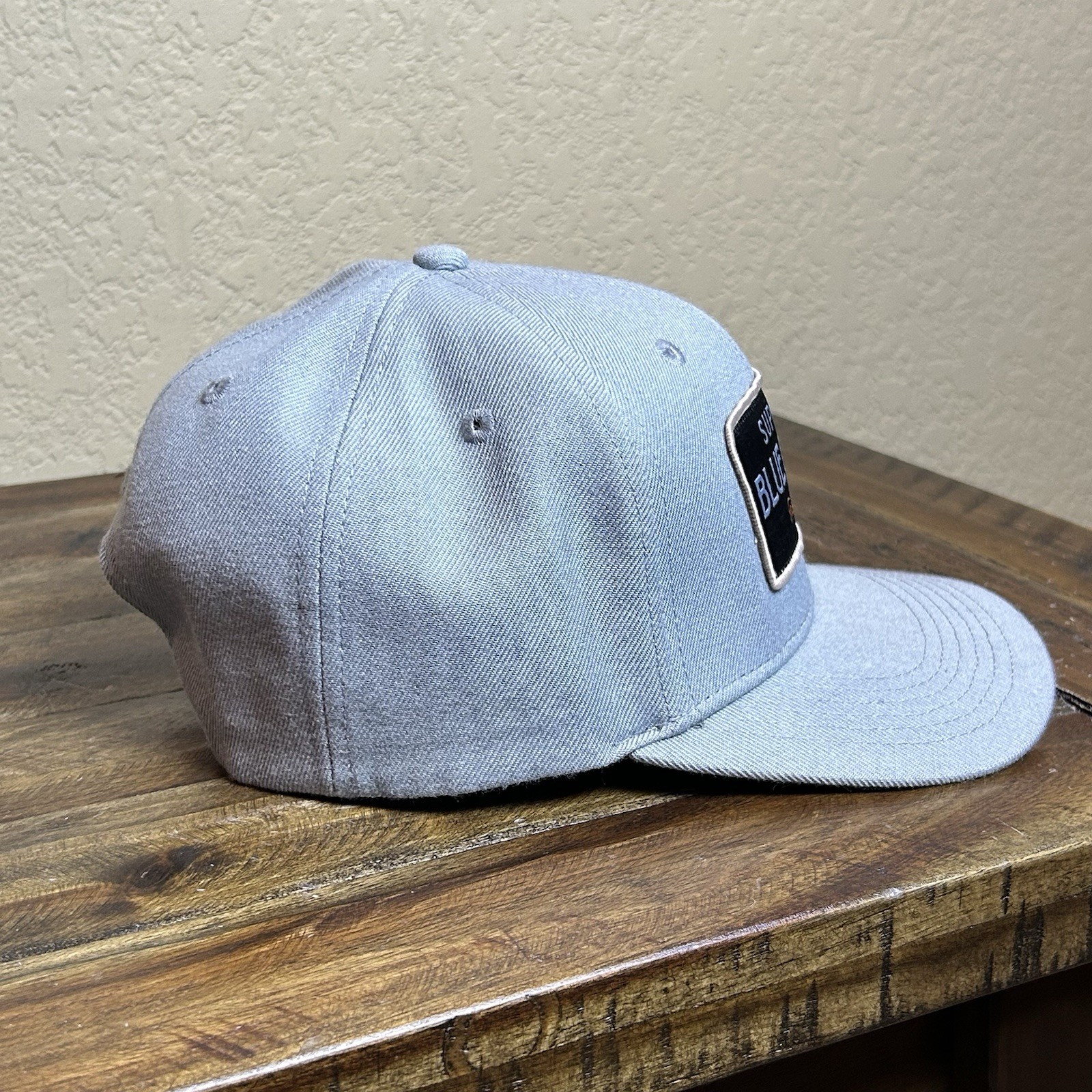 Troll Co Clothing Blue Collar Support Trucker Hat Gray Snapback Baseball Cap