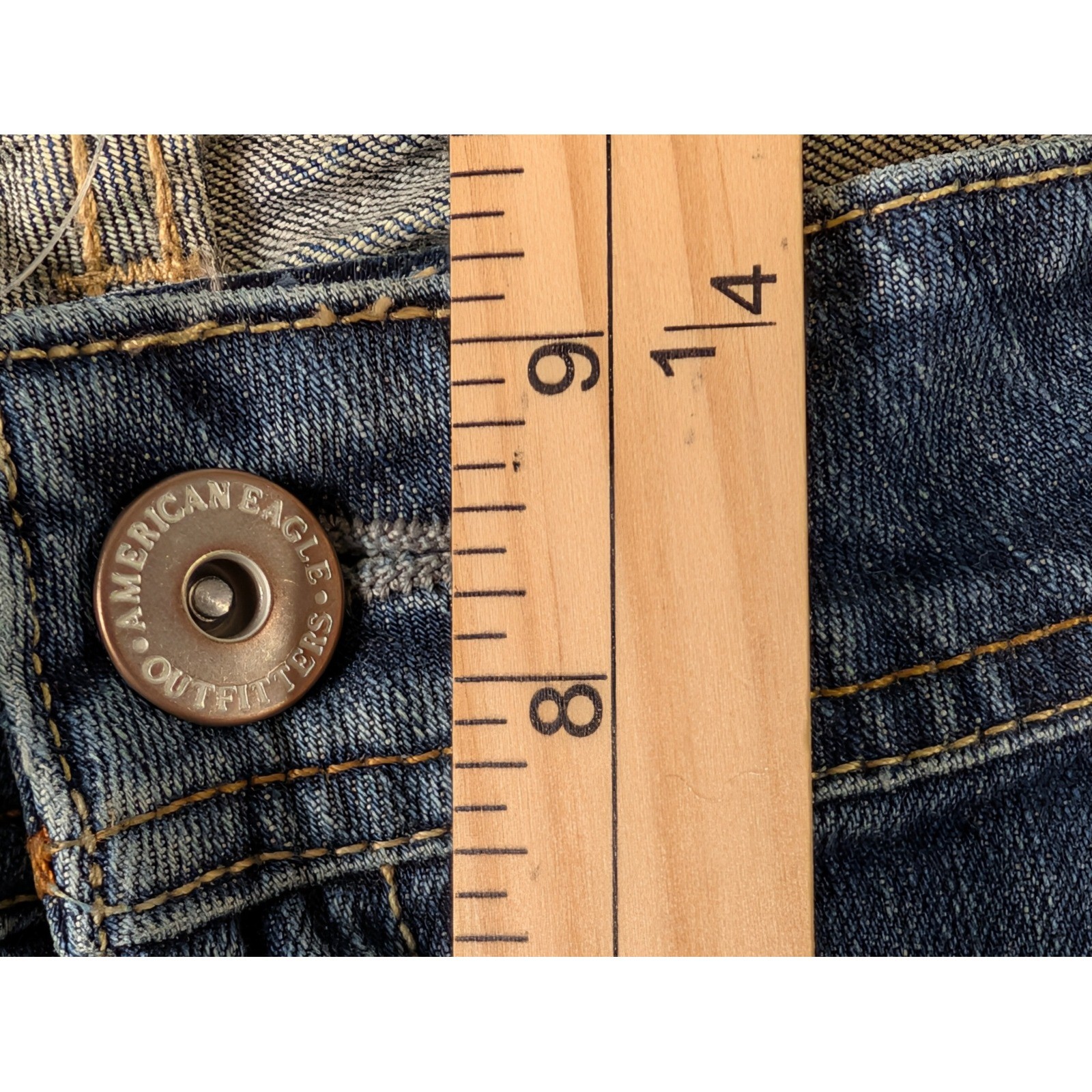 American Eagle AE Artist Stretch Skinny Flare Jeans Dark Antique Wash 18 Reg NWT