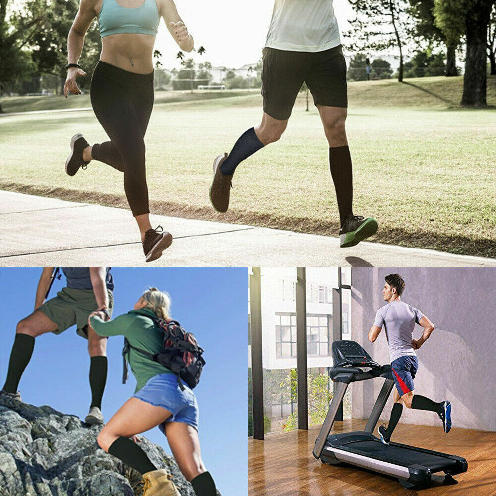 (6 Pairs) Copper Compression Socks 20-30mmHg Graduated Support Mens Womens S-XXL