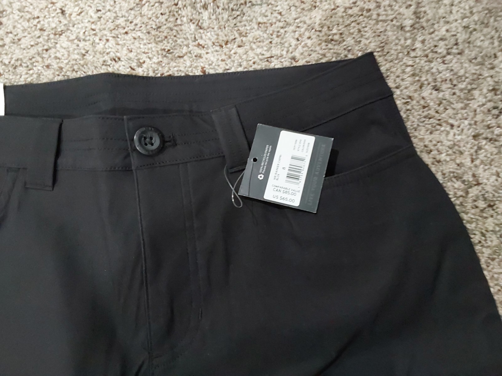 EDDIE BAUER RAINIER CAPRI/PANTS in BLACK WOMENS SIZE 8 NEW W/ TAGS!