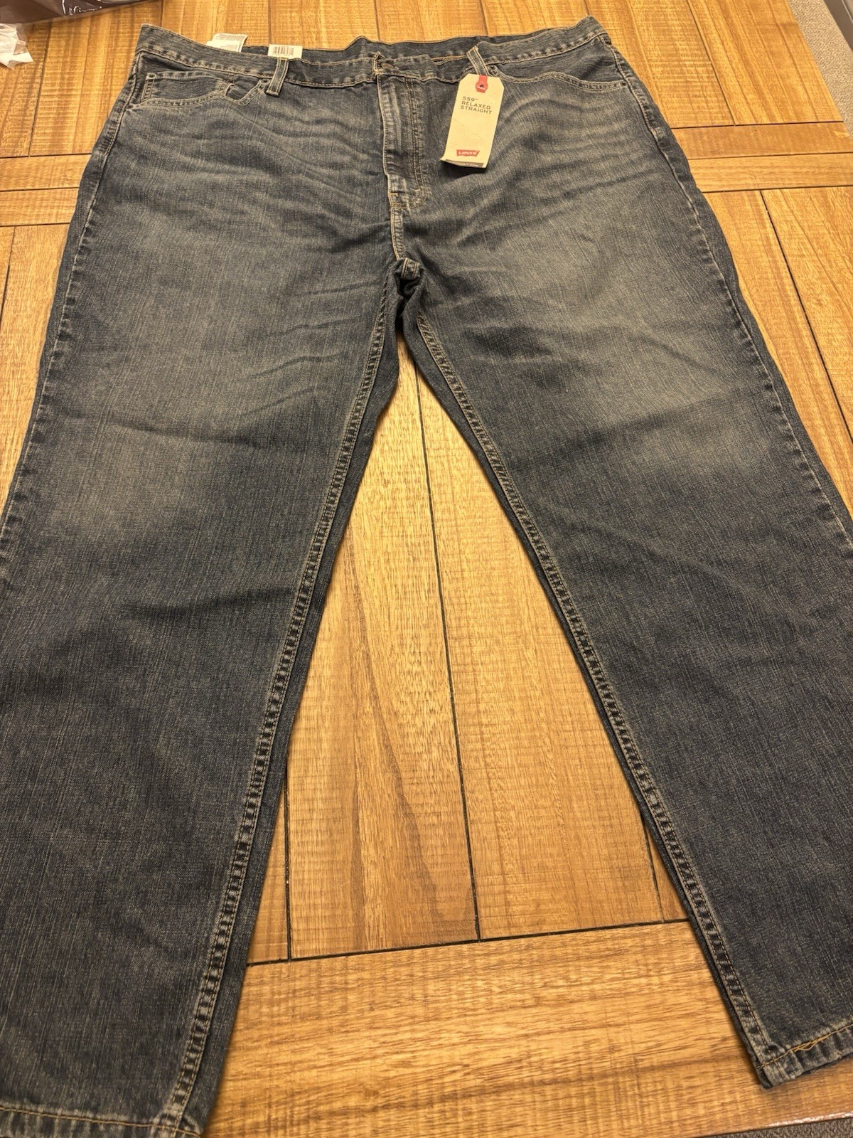 Levi’s Men’s Relaxed Straight Blue Denim Jeans Big & Tall 5-Pocket Logo