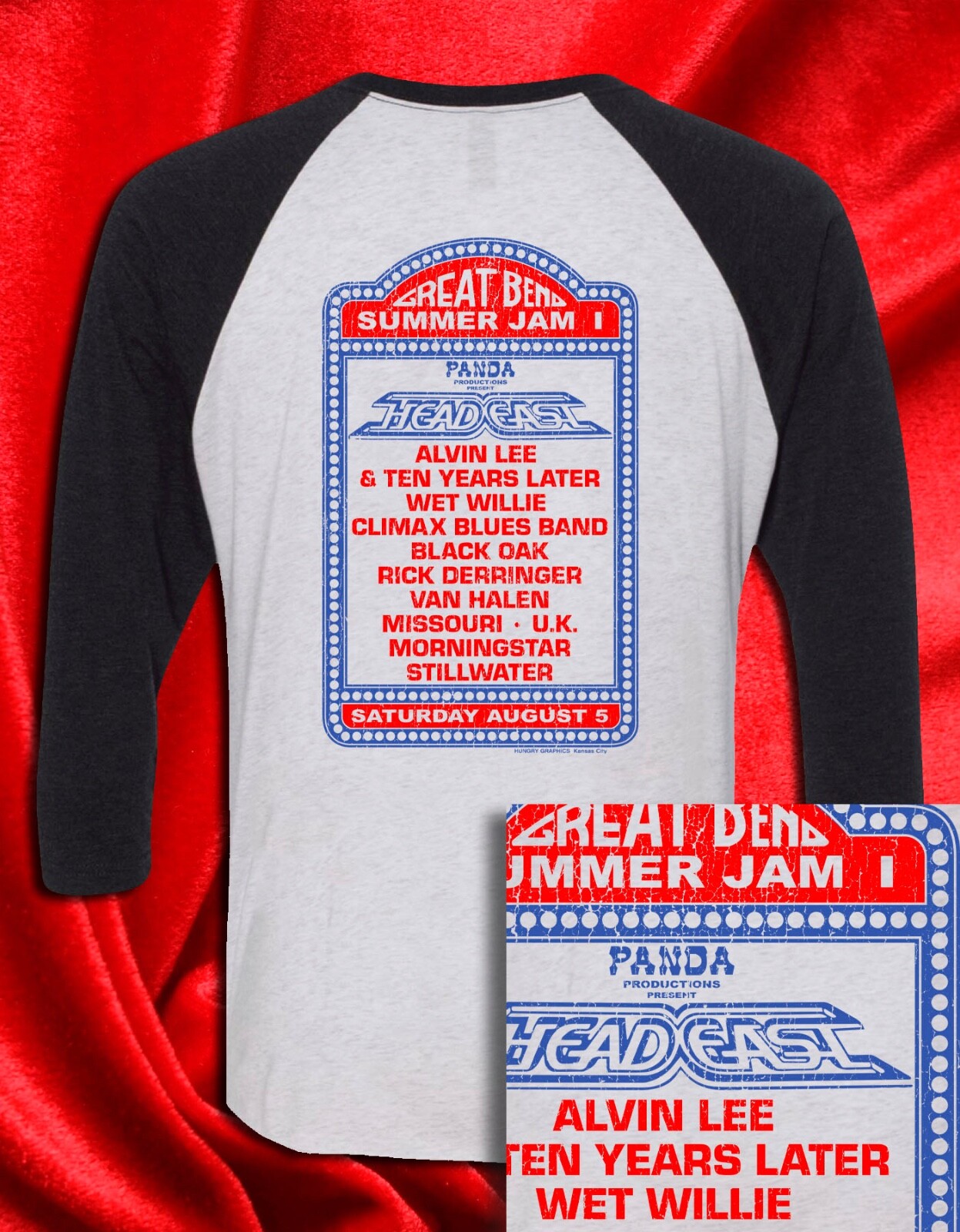 Great Bend Summer Jam 1978 Tour T-SHIRT Music Festival Head East