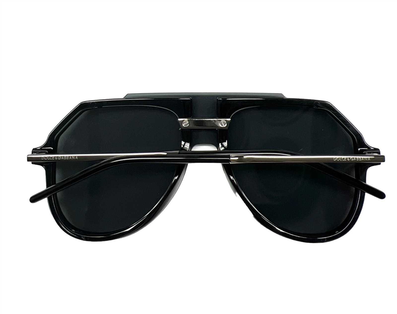 Dolce Gabbana Sunglasses Polished Black Gray Mirror DG 6195 501/6G with Case