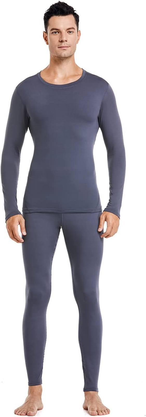 Thermal Underwear Men Long Johns Set Ultra-Soft with Fleece Lined Base Layer Win