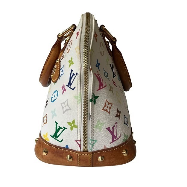 US Seller! Authentic Louis Vuitton Murakami vintage multicolor white Blanc Alma
