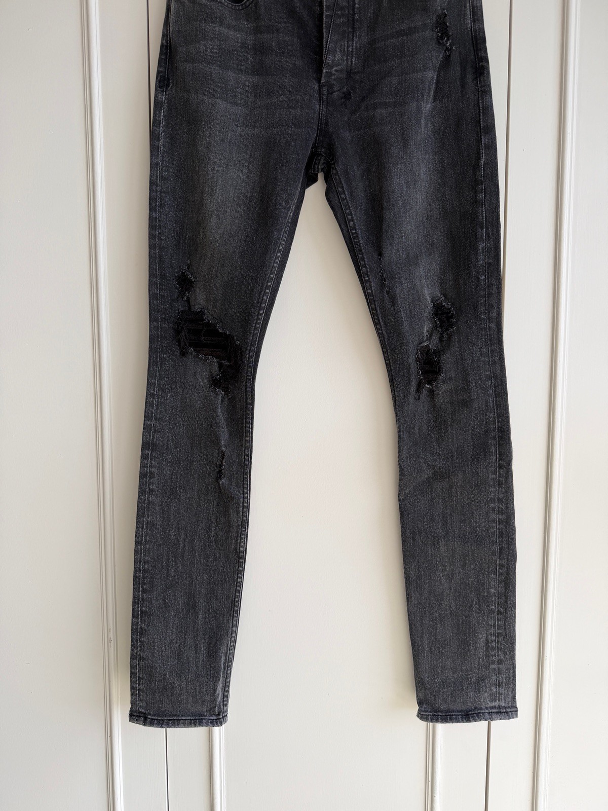 new Ksubi mens jeans van winkle spray out orange gray 32