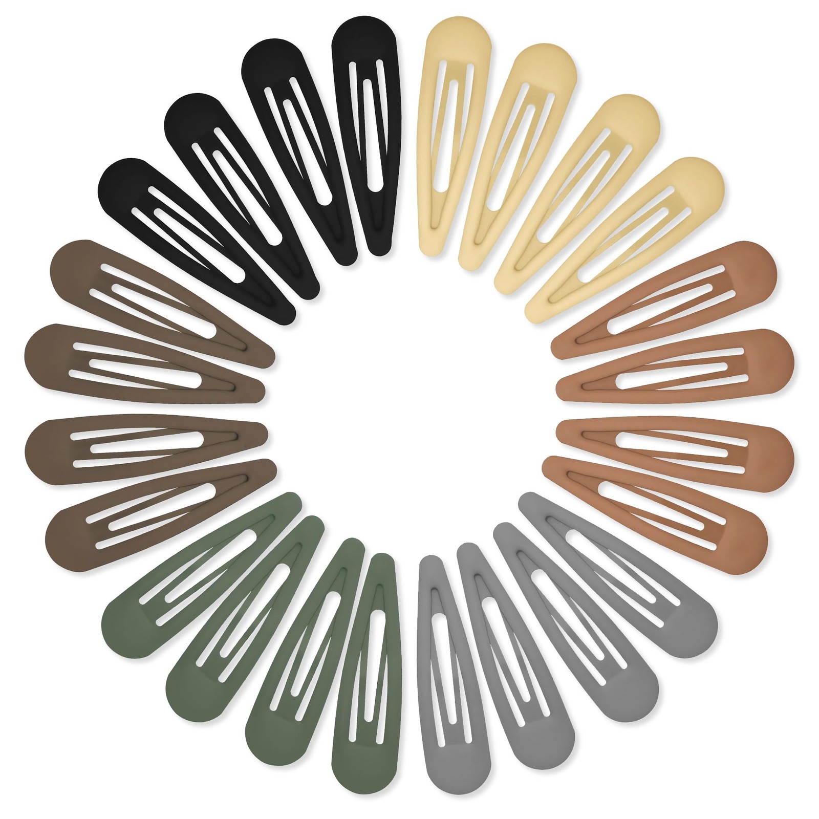 24 PCS 2.36 In Metal Snap Hair Barrettes For Women Water Drop Shape Hair Clip…