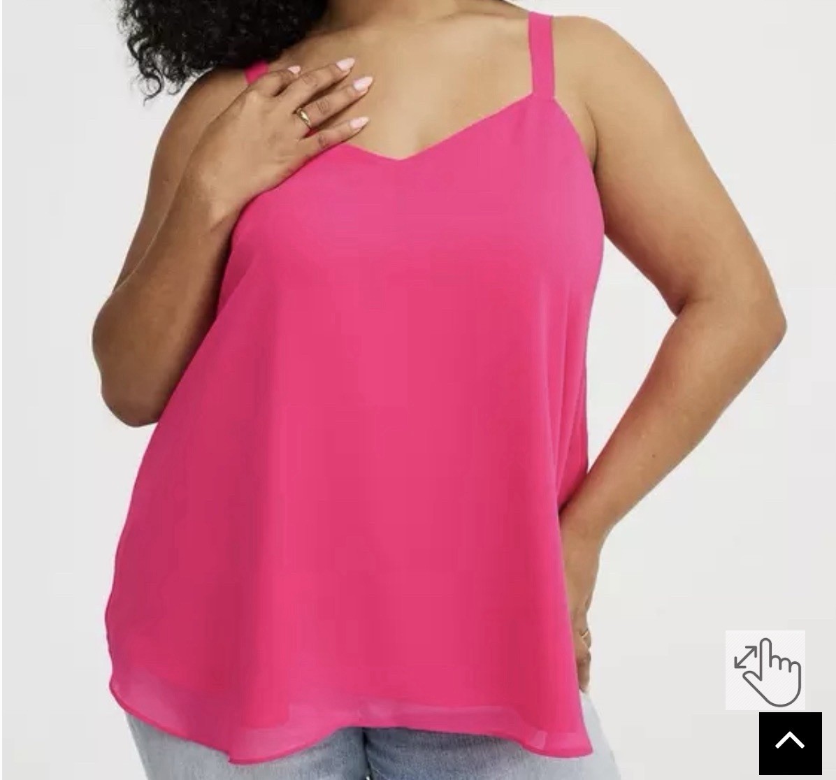 Torrid Plus Hot Pink Chiffon Sophie Swing Cami Top Women size 3X Comfy Flowy