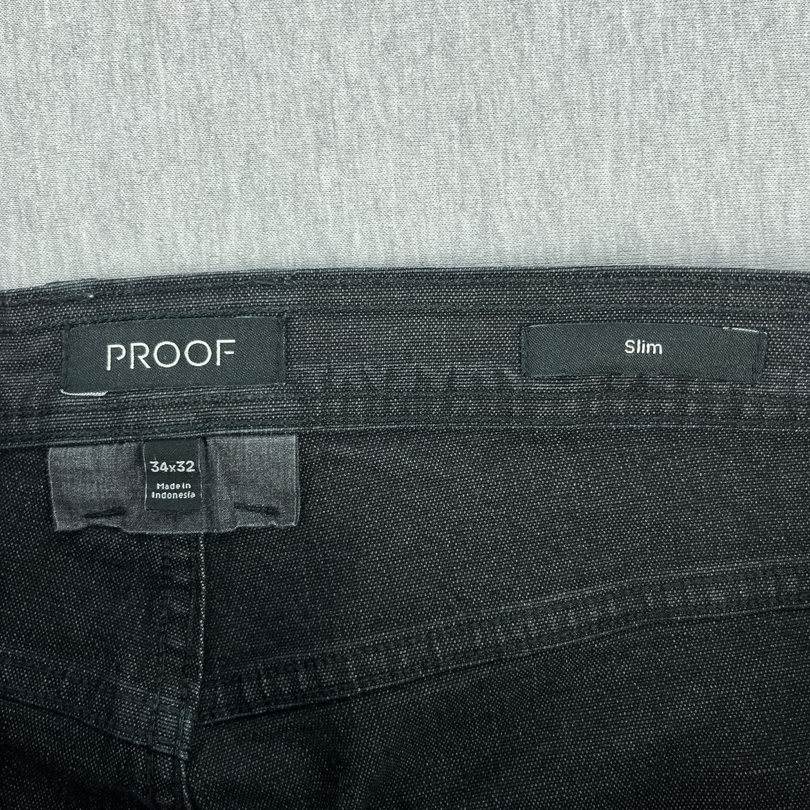 Proof Rover Double Knee Work Pant Mens 34×32 Slim Fit Gray Stretch Huckberry
