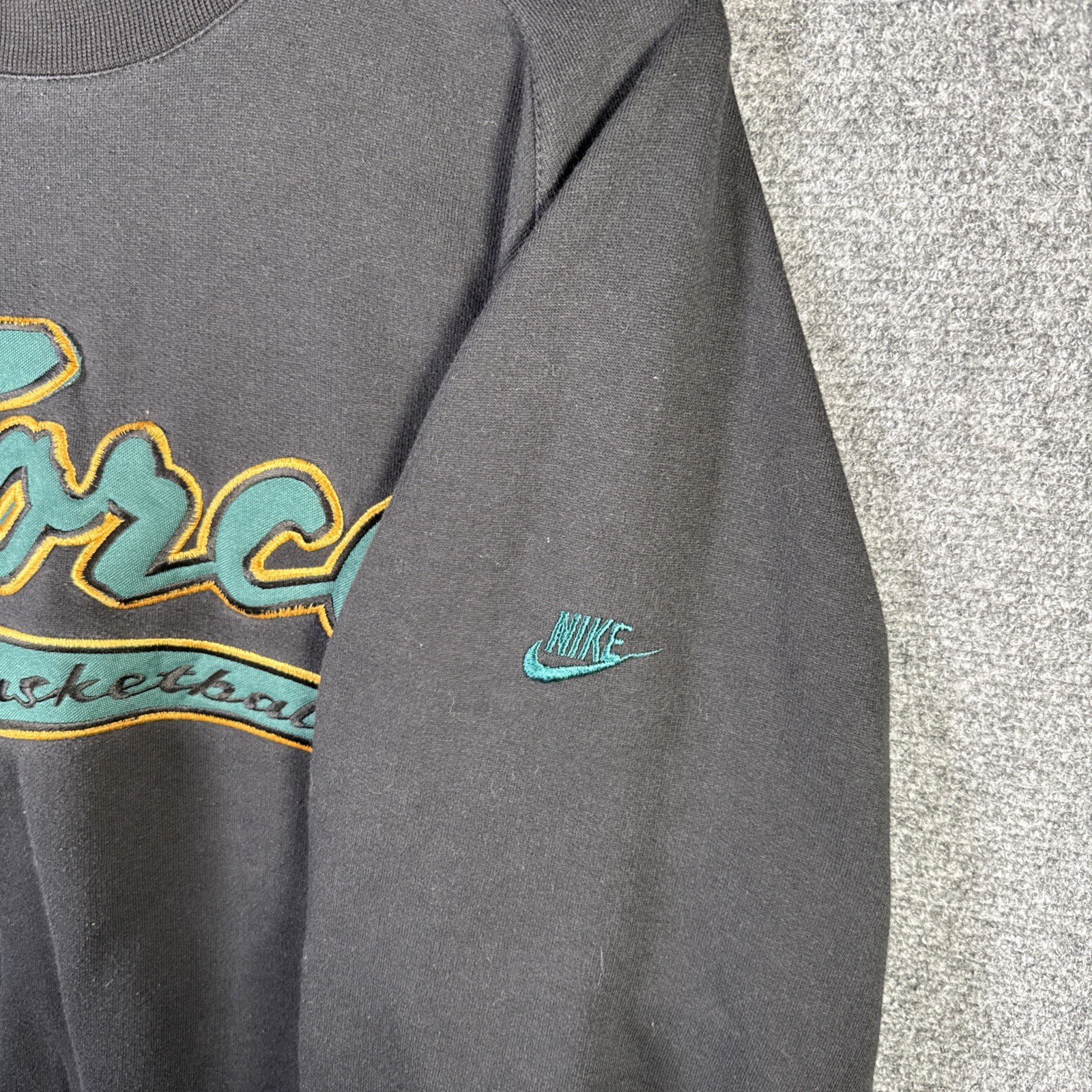 Vintage Nike Force Sweatshirt Mens XL Black 90s Basketball Oregon SAMPLE RARE