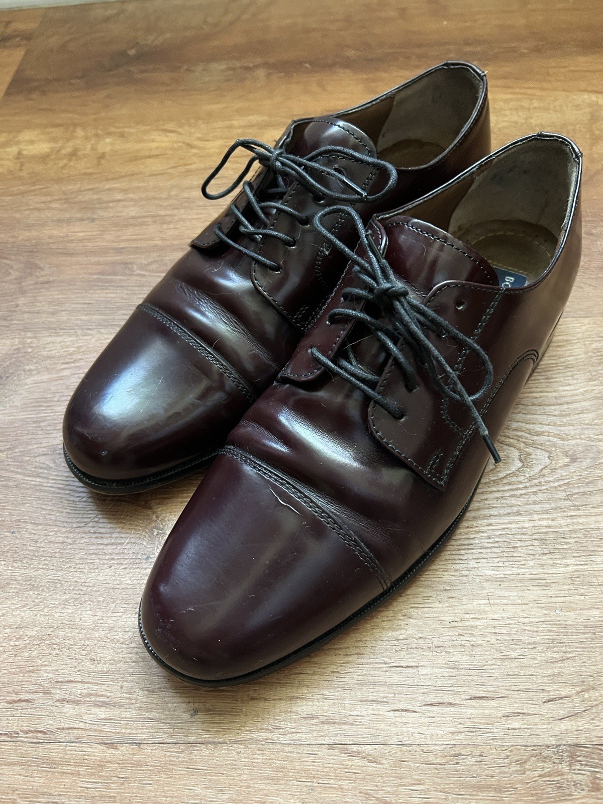 Leather Bostonian Classic Brown Burgundy Size 10.5 Dress Shoes