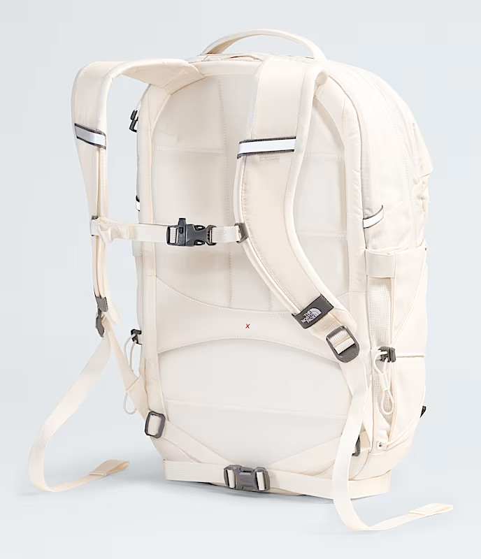 The Northface Women’s Borealis Luxe Backpack – Gardenia White/Burnt Coral Metal