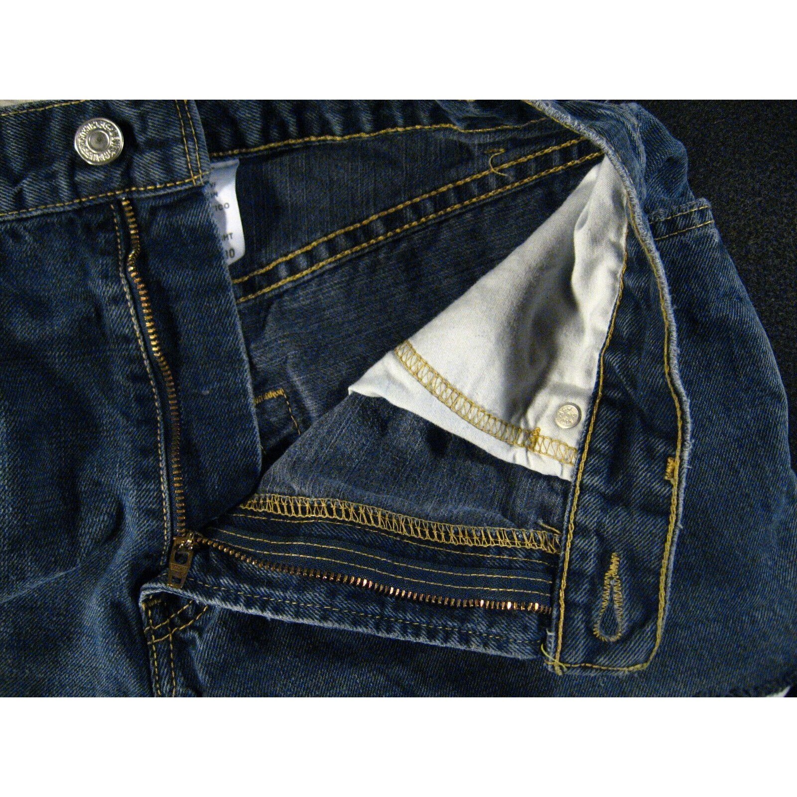 Levis 569 CUTOFF JEAN SHORTS Womans Tag 30 28 MEASURED High Waisted Blue Denim