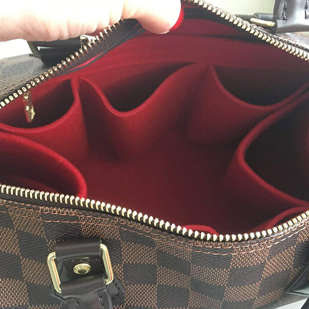 Multi-Pocket Insert Bag Felt Fabric Purse Handbag Bag Liner Tote Organizer M/L