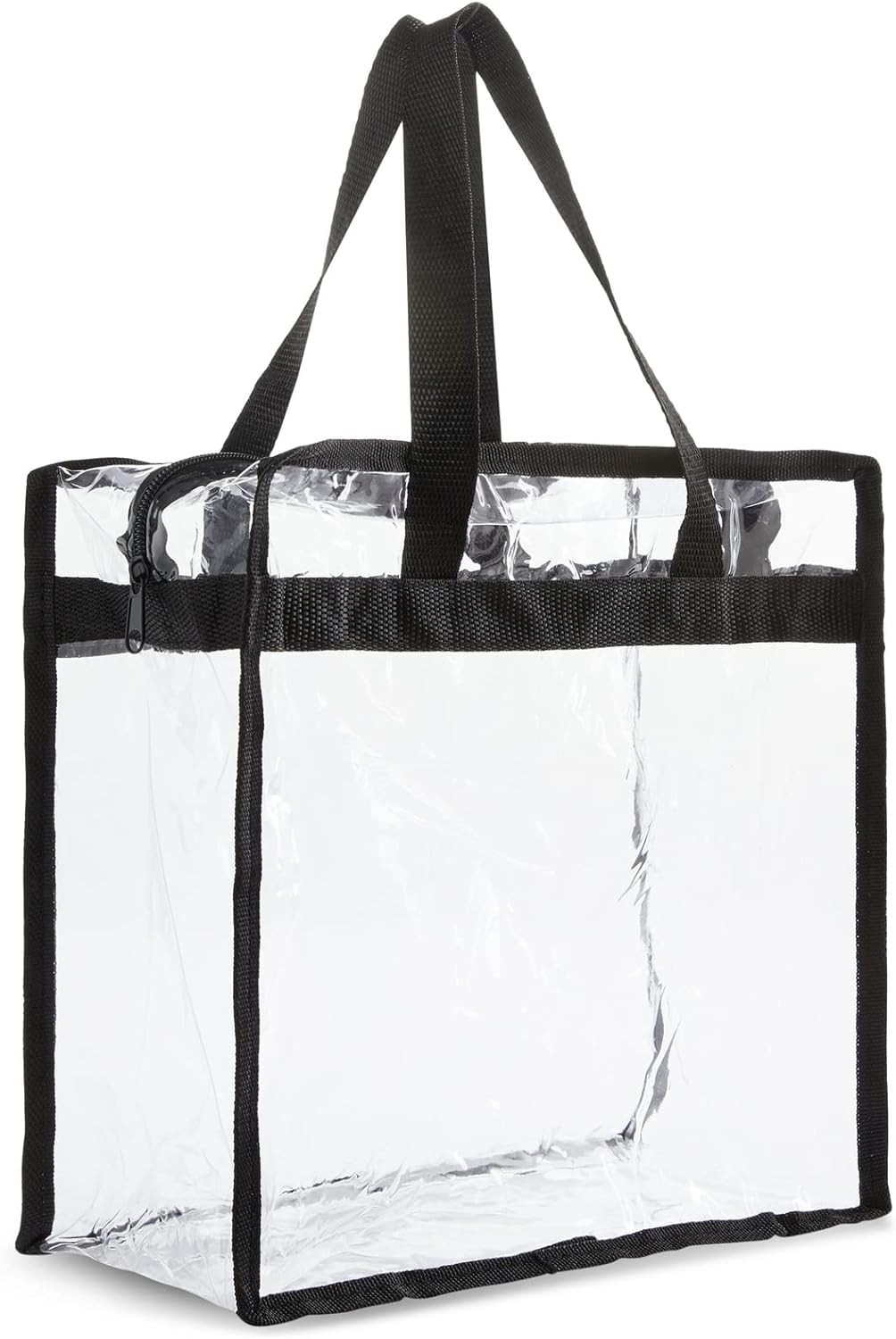 Clear Stadium Approved Bags – 12X6X12 Large Transparent Tote Bags with Zippers a