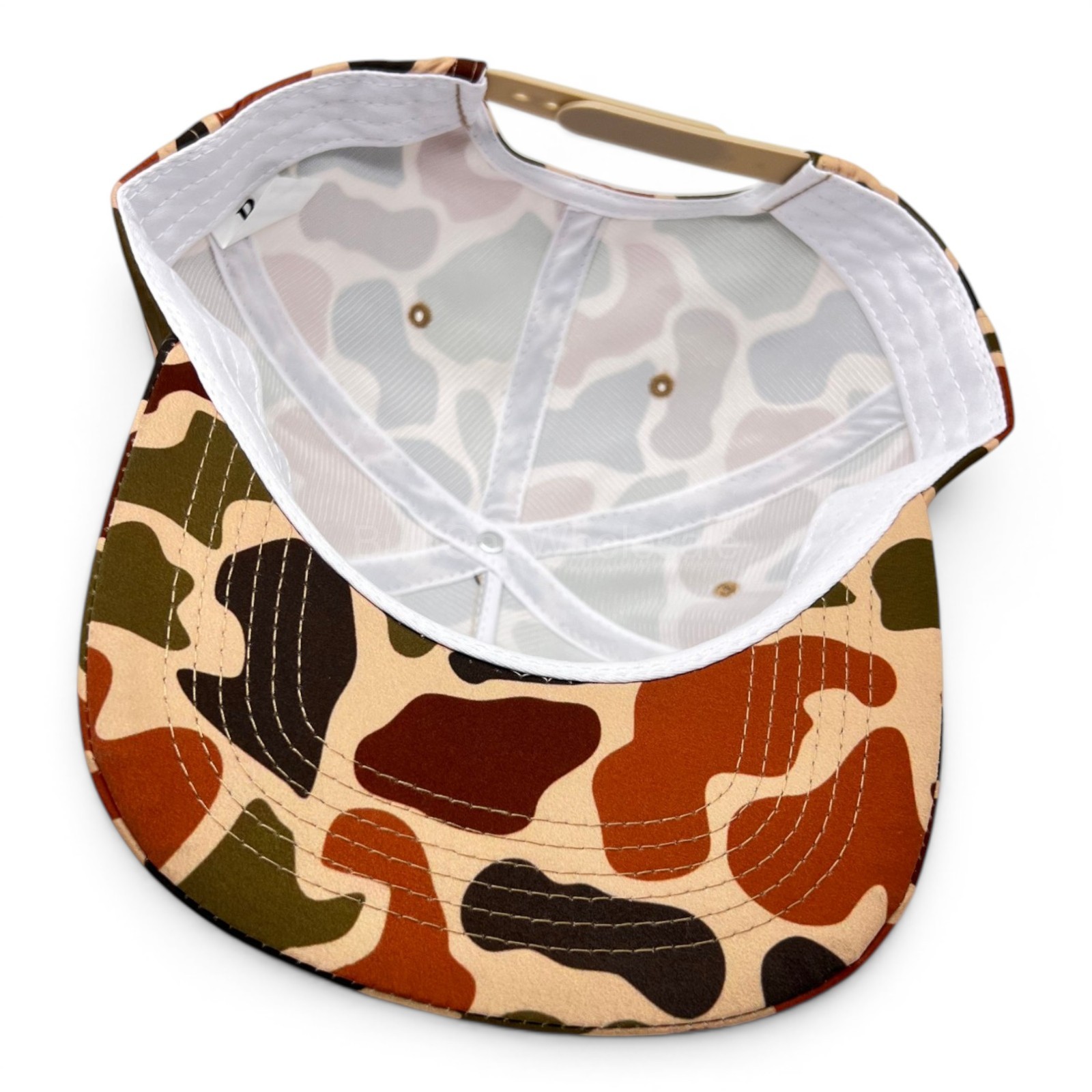 Men’s Duck Camo Snapback 5 Panel Flat Brim Visor Hat Adjustable Baseball Cap
