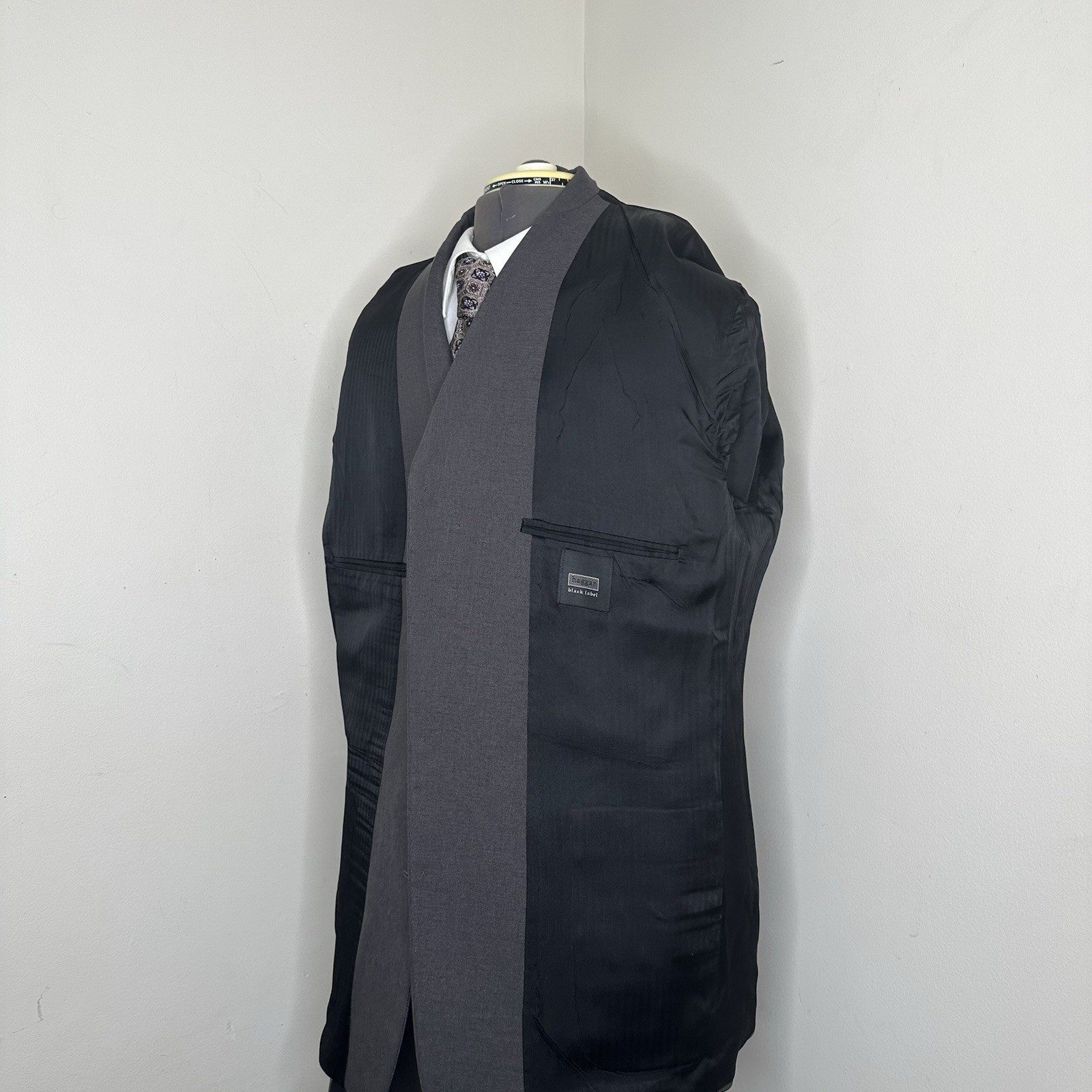 Haggar Mens 46L Suit 36×34 2 Piece Gray 3XL 50″ Blazer Sport Coat Jacket USA