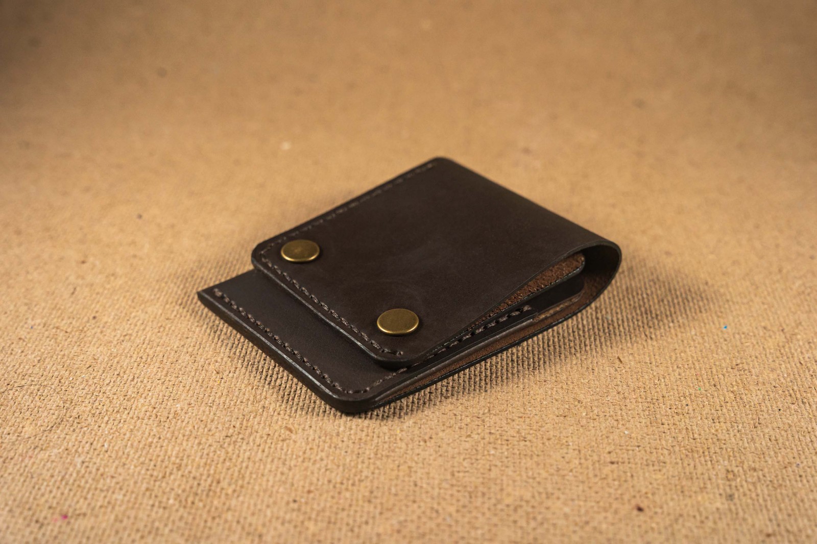 Leather Flap Wallet for Men Handmade Full Grain Classic Wallet Gift For Husband