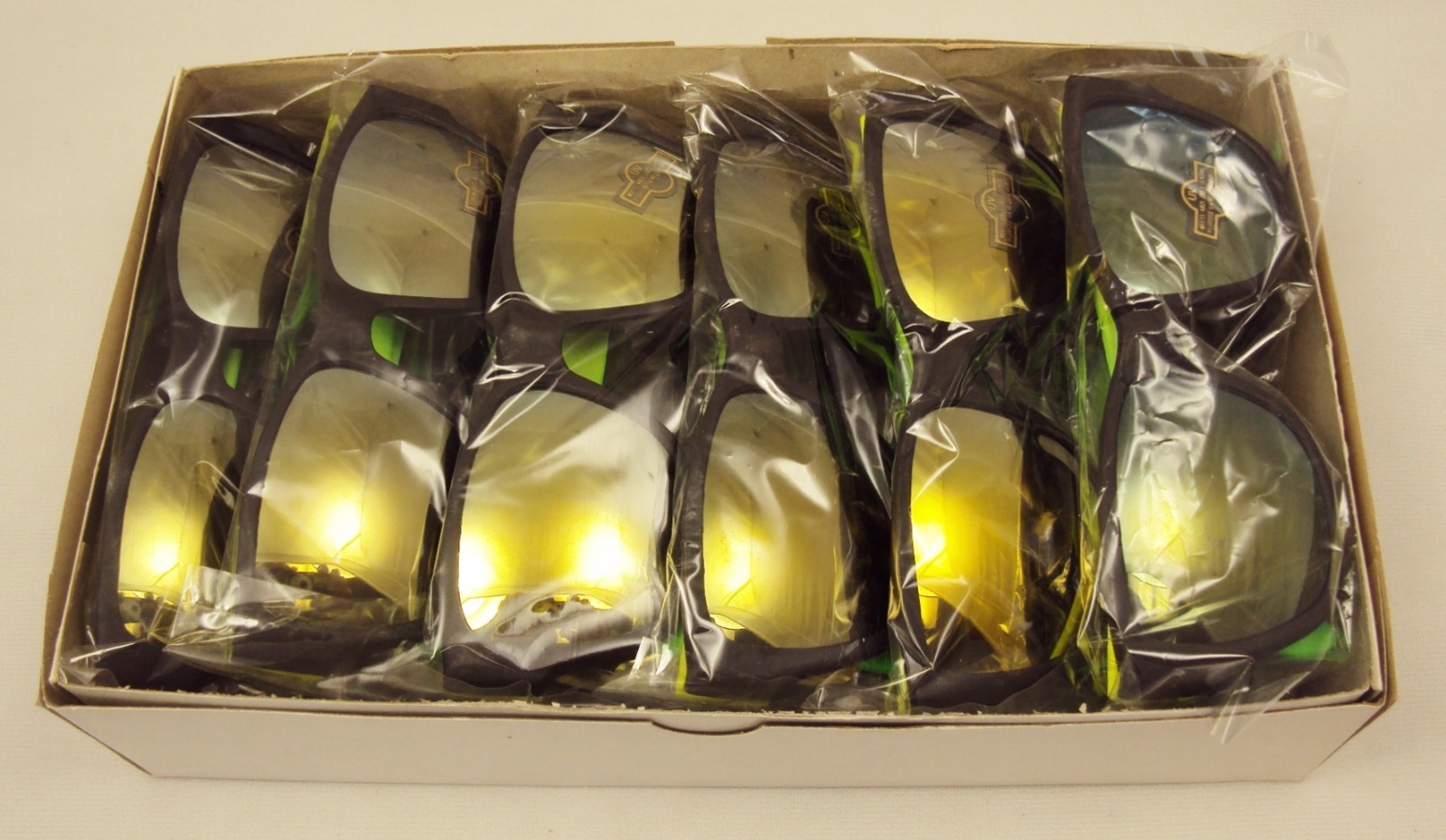 DOZEN Sunglasses Neon Frames w/Iridescent Lenses Choice of Colors NEW