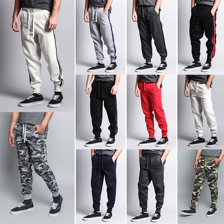 Men’s Casual Heavyweight Active Workout Gym Sports Fleece Jogger Sweatpants