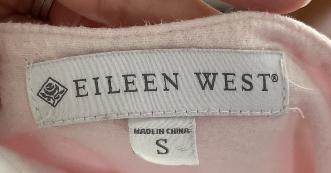 Eileen West Pink 100% Cotton Flannel Long Pink Ballet Nightgown Sz S Cottagecore