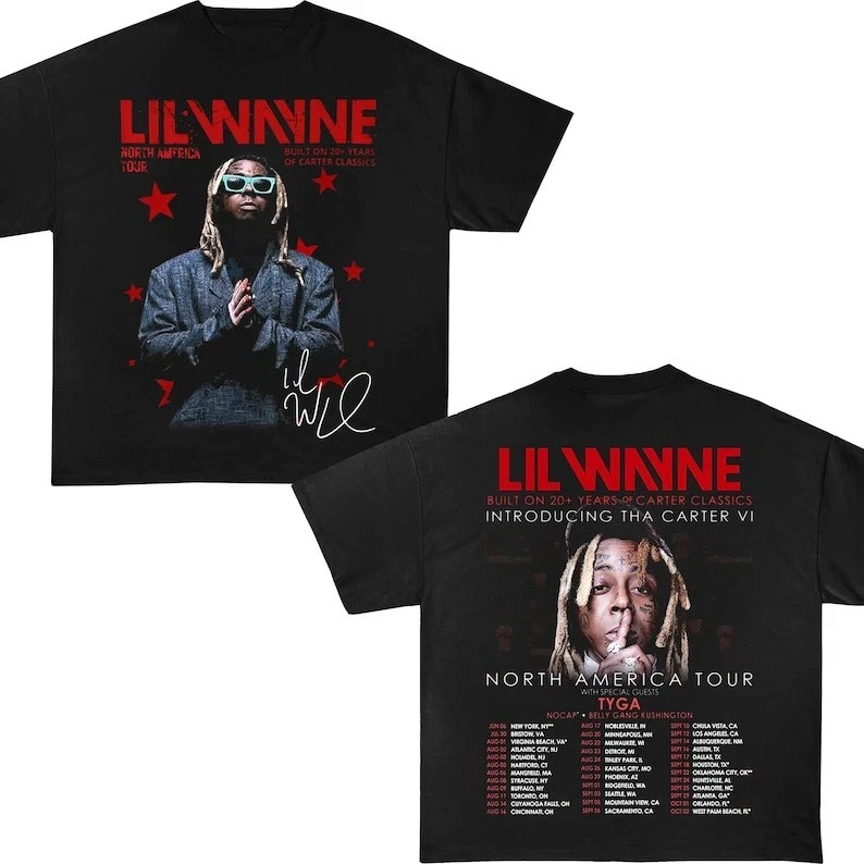 Lil Wayne Tha Carter Vi Tour T-Shirt, Lil Wayne Tour 2025 Concert Gift For Fan