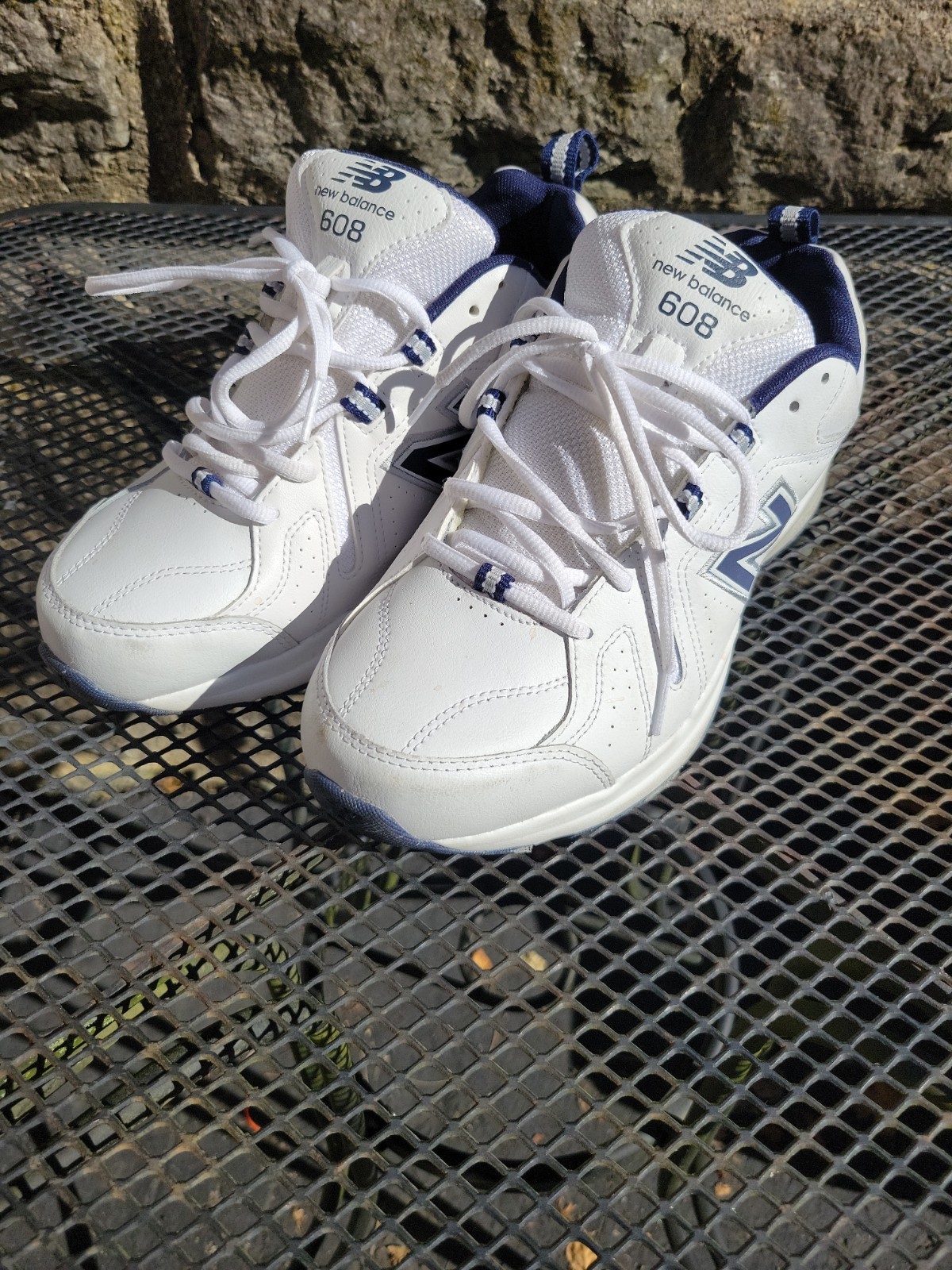 New Balance MX608WN5 Size 9 4E Wide Men’s Training Walking Shoes White & Blue