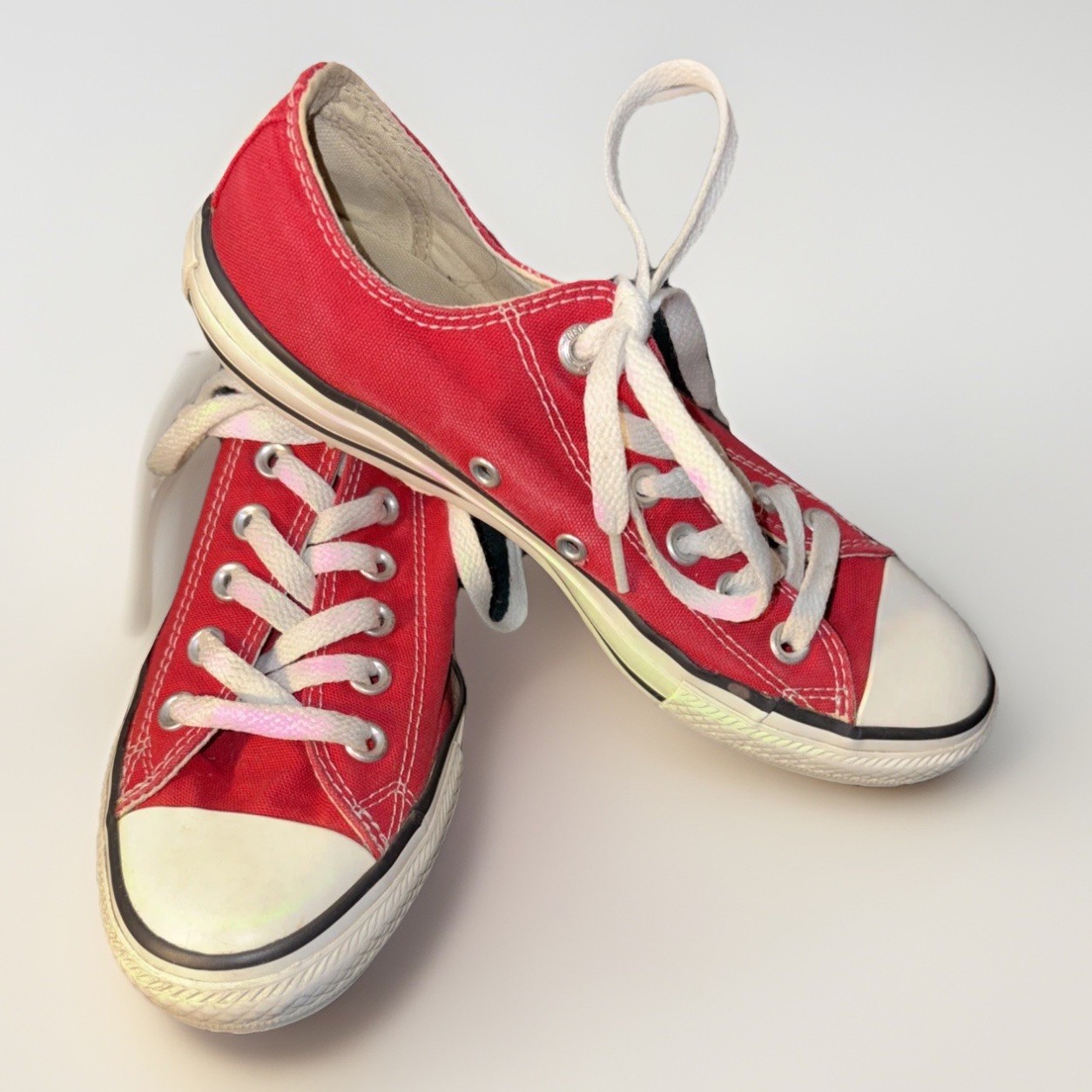 CONVERSE Chuck Taylor ALL STAR Red Low Stars Sneakers Funk Unisex Men/7 Women/5