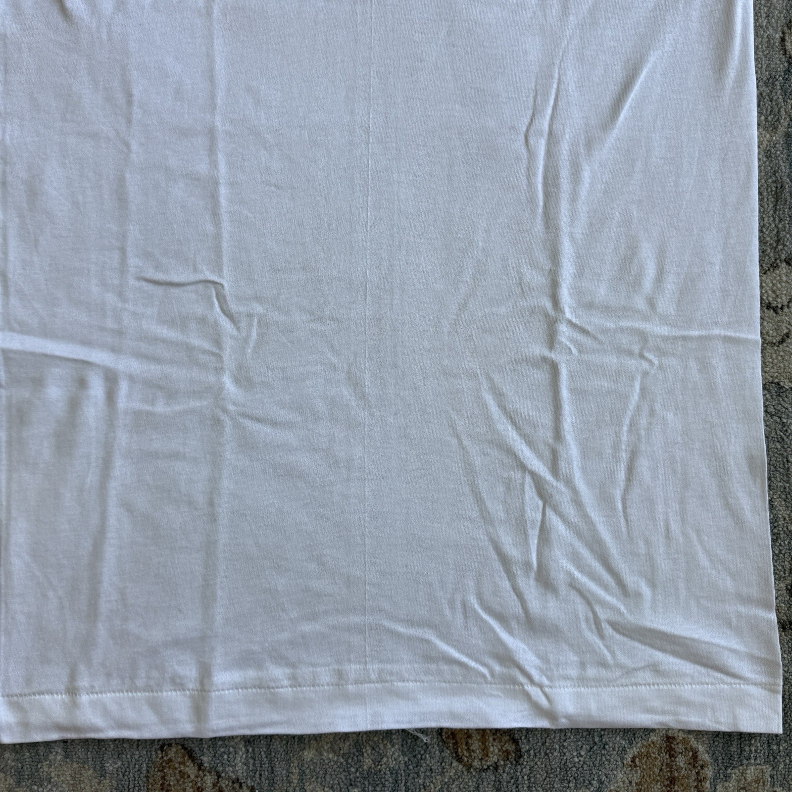 Vintage 1980s Plain Blank White Tee Men’s Size Medium USA Made Single Stitch NEW