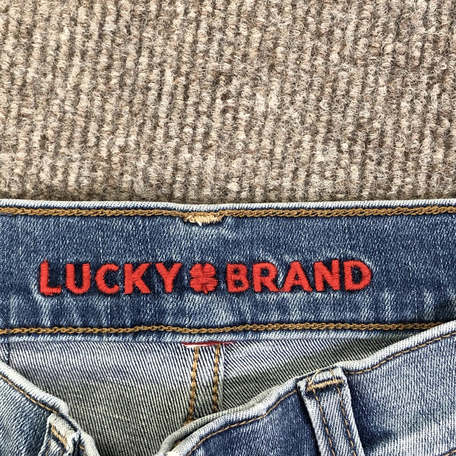 Lucky Brand HK Stevie Mini Boot Jeans Womens 26 Blue Light Wash Mid Rise 26×32